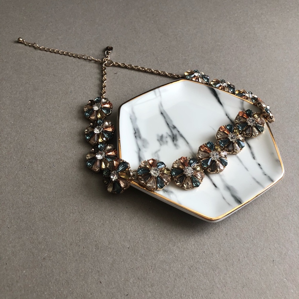 G o l d | Multicolor Rhinestone Necklace